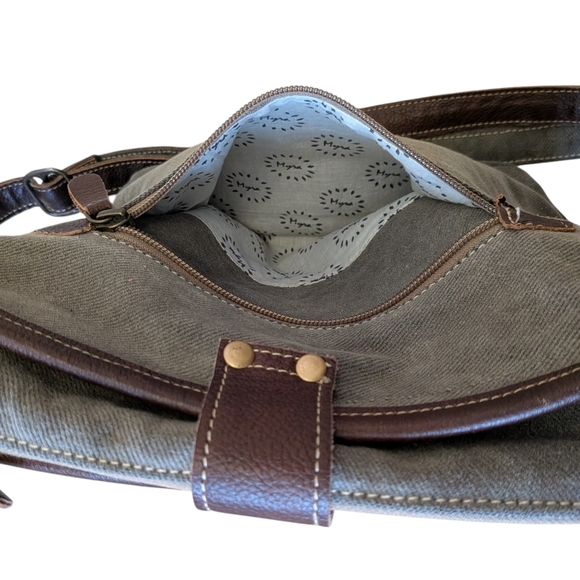 Myra Bag Crossbody Purse Texurized Look & Leather - Picture 8 of 15